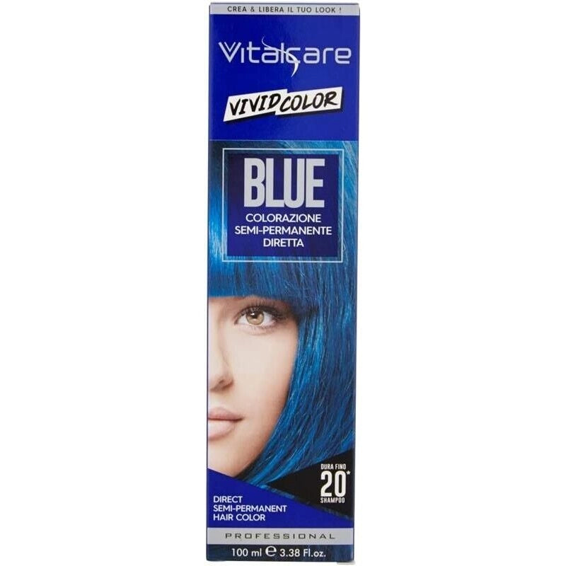 VITALCARE TINTA SEMIPERMANENTE PROFESSIONALE PER CAPELLI MORBIDI IDRATATI E LUMINOSI IN COLORE BLU 100 GR
