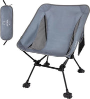 Sedile pieghevole ultraleggero con tasca portatile - Sedile da campeggio portatile per escursioni, pesca e spiaggia - Grigio, 150 kg