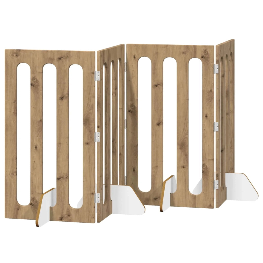 Recinto pieghevole per animali 4 pcs Rovere Artigianale 8005988