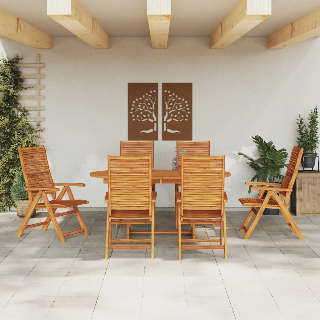 Set da Pranzo per Giardino 7 pcs Marrone
