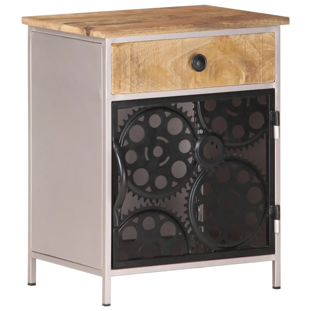 Comodino 40x30x50 cm in Legno di Mango Grezzo cod mxl 30351