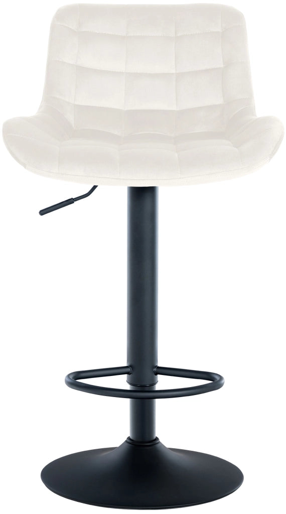 Set di 2 sgabelli da bar Tover crema,Velluto