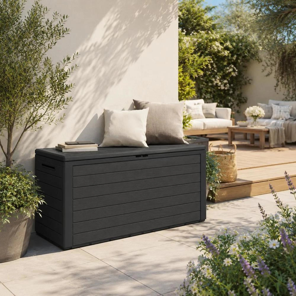 Garden Box Anthracite 116x44x55 Cm