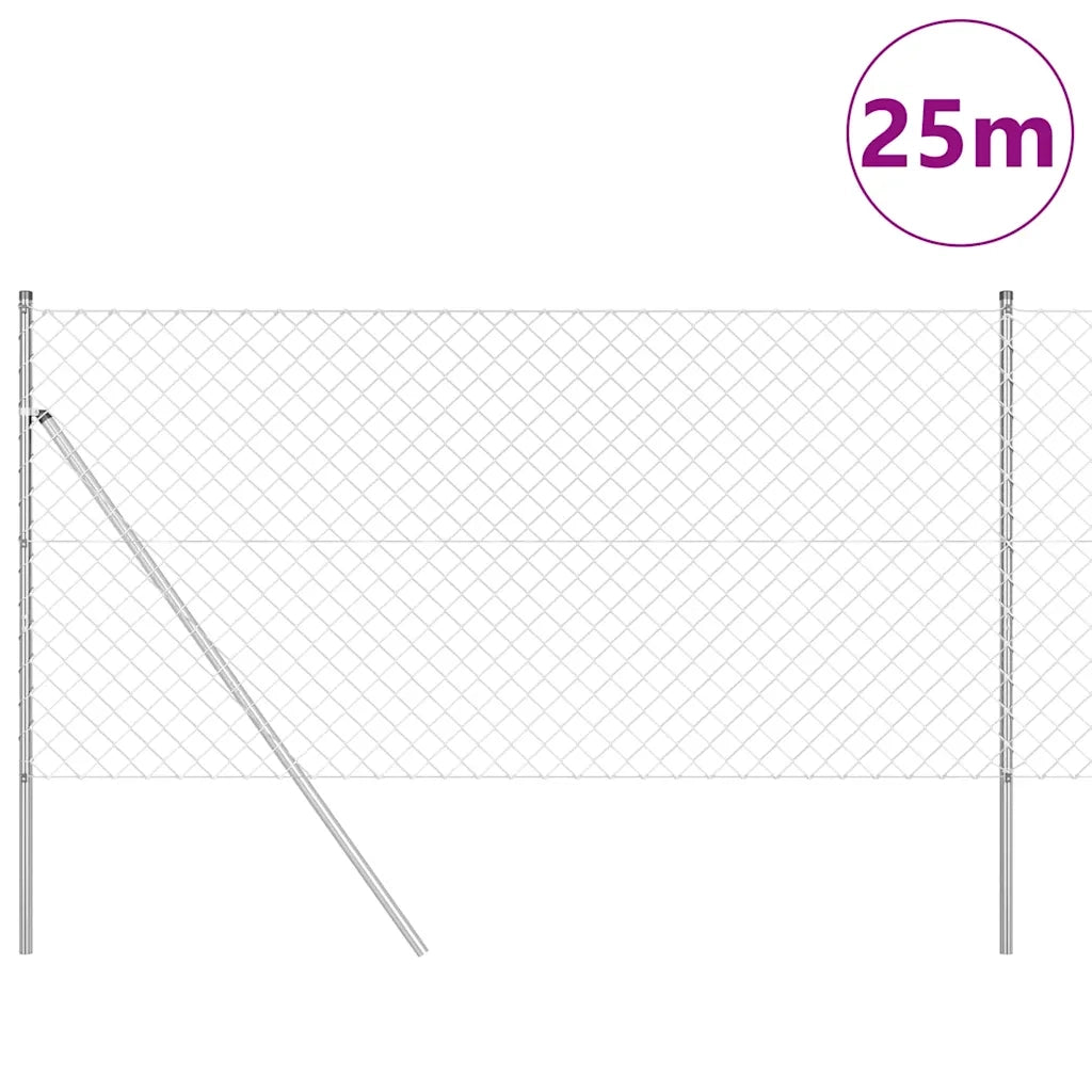Palo della recinzione Argento 25 x 1,2 m (maglie 60 x 60 mm) 3351145