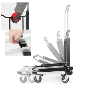 Carrello da trasporto pieghevole max 150kg, allungabile, con freno