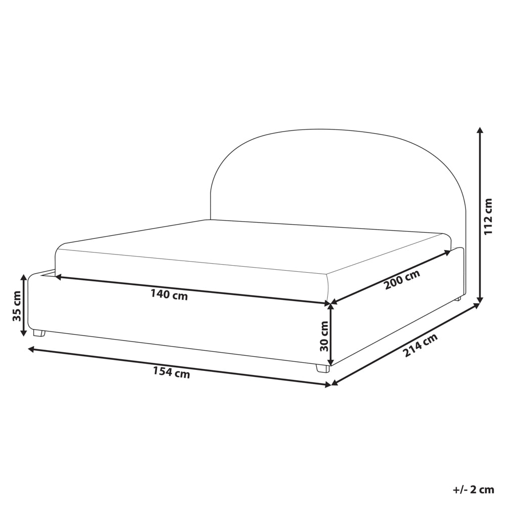 Letto matrimoniale ad acqua in tessuto azzurro 140 x 200 cm tessuto retrò minimalista