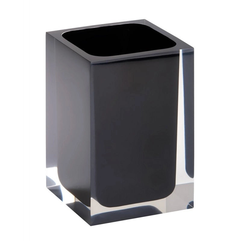 Scopino WC da appoggio VISTA in resina nera 37 x10 x10 cm
