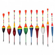 Set di Dobber per Pesci di 10 pezzi - Dobber per Trota - Drittori Antiscivolo - Drittori di Alta Qualità a Schiuma - Leggeri - Colori Chiari per Miglior Visibilità - Boia da Pesca