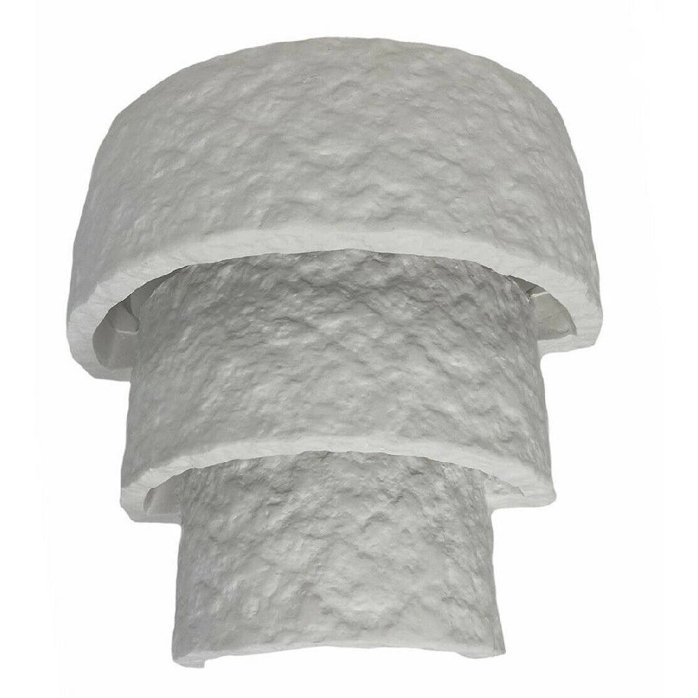 Trade Shop - Applique Parete In Gesso Effetto Pietra Verniciabile Moderno Attacco E14 Gs-e56 -