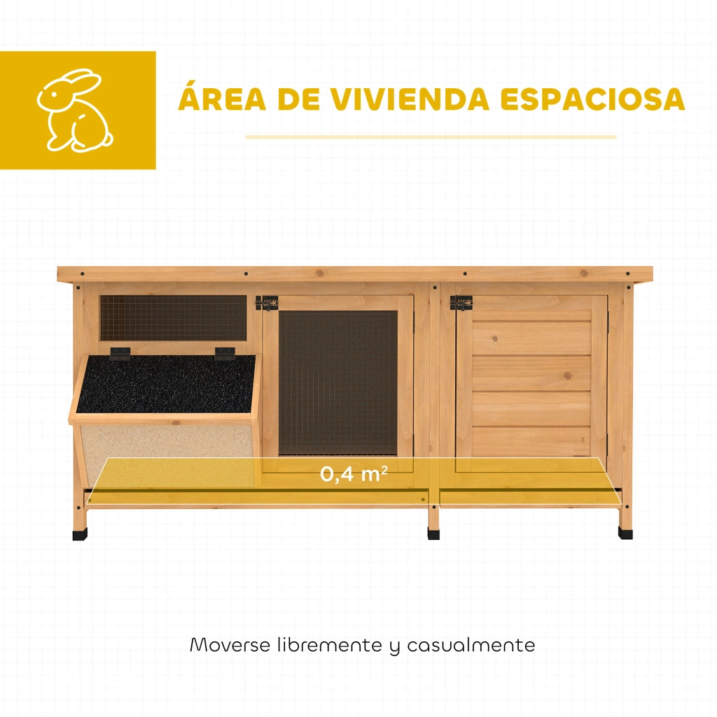 Gabbia per Conigli ¨C zephmum ¨C Giallo 112x50x54 cm
