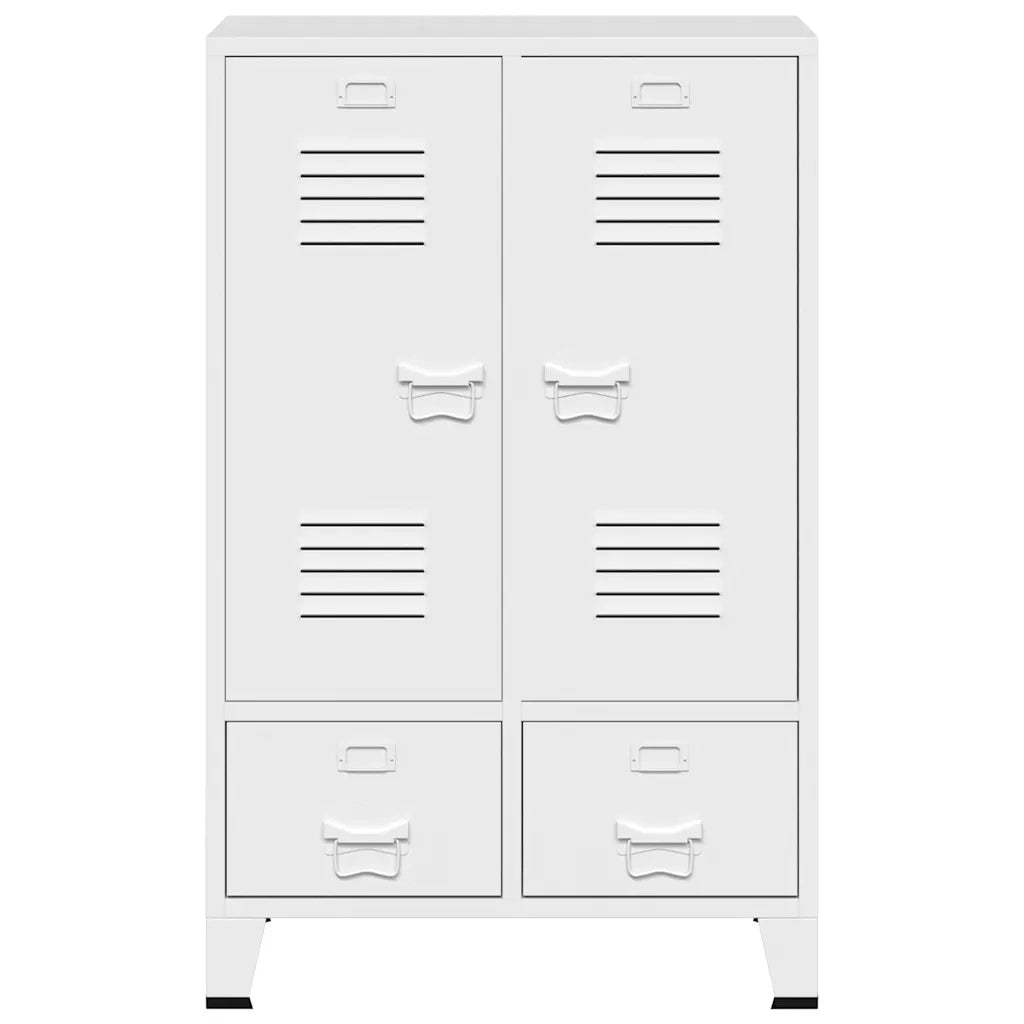 Armadio Industriale Bianco 67x35x107 cm in Acciaio cod mxl 77364