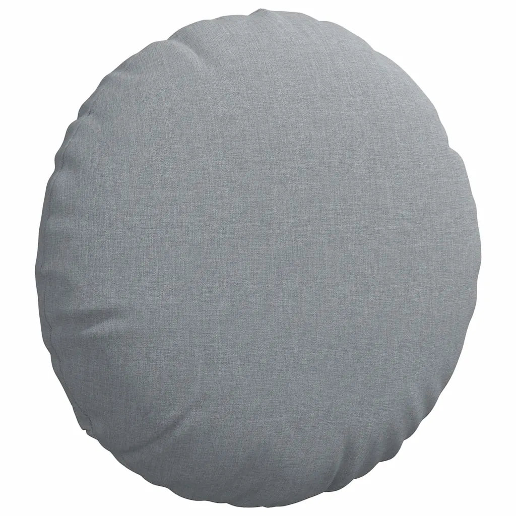 Cuscini per Seduta 2 pcs Grigio chiaro Ø40 x 13 cm Tessuto