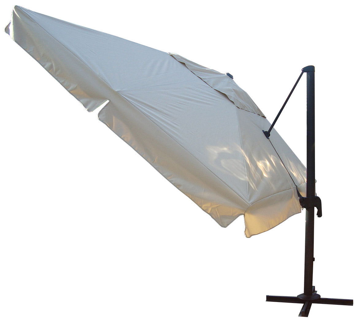 Ombrellone da Giardino Decentrato in Alluminio 3x4m Morel Sbalzo Ecrù