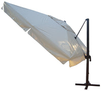 Ombrellone da Giardino Decentrato in Alluminio 3x4m Morel Sbalzo Ecrù