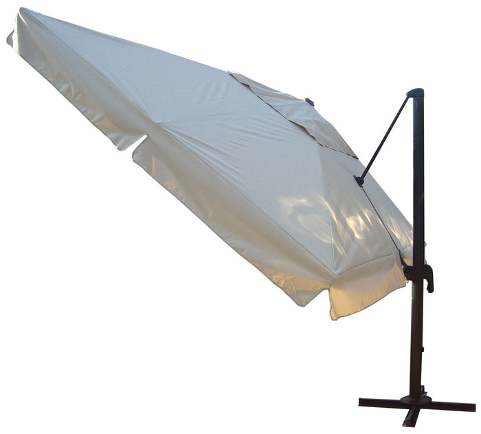 Ombrellone da Giardino Decentrato in Alluminio 3x4m Morel Sbalzo Ecrù