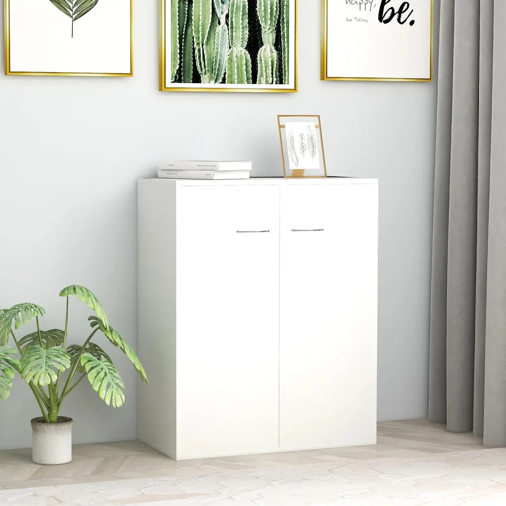 Credenza | Madia | Buffet da pranzo | Armadio da pranzo Bianca 60x30x75 cm in Legno Multistrato