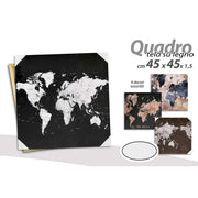 Trade Shop - Quadro Quadretto Decorativo 45x45x1,5cm Tela Su Legno Deluxe 4 Decori Ass 834790 -