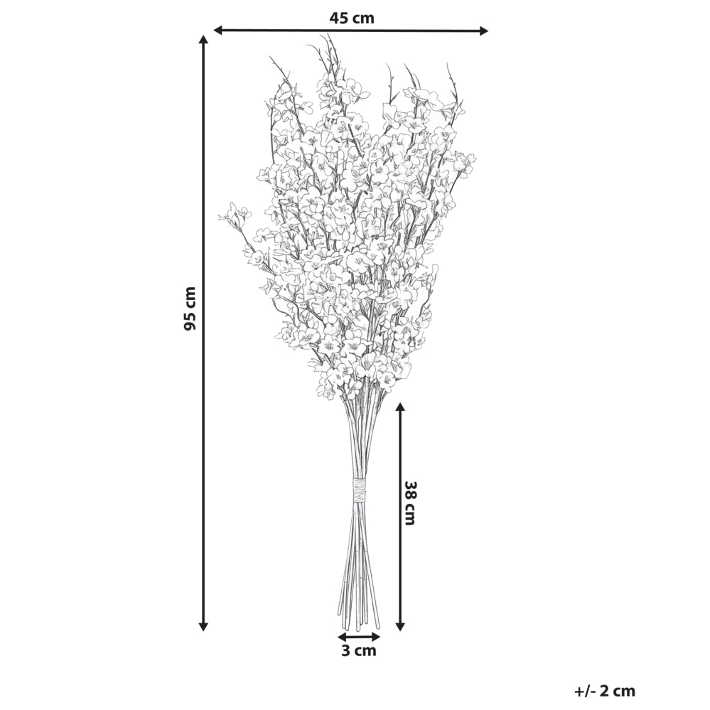 Bouquet di fiori artificiali Fiori di ciliegio rosa Composizione decorativa artificiale 95 cm Decorazione da tavolo fatta a mano Soggiorno Sala da pranzo