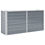 Fioriere | Cassetta per fiori | Letto Rialzato Giardino in Acciaio Zincato 160x40x77 cm Grigio