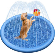 Bagno per bambini e animali domestici - Bagno per cani - 100 cm bagno per cani gonfiabile - Bagno per cani gonfiabile con spruzzatore per cani - blu