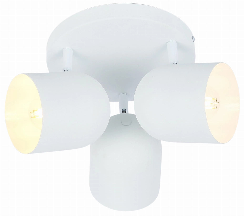 Plafoniera Candellux Azuro bianca metallo 3xE27 Ø32