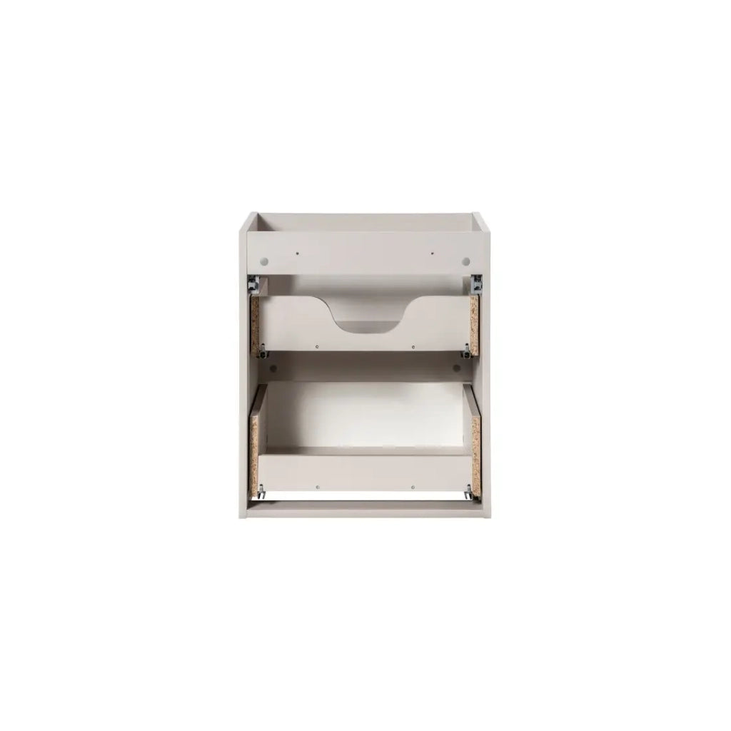 Mobile sottolavabo VANO 50 cm – 2 cassetti – Marrone congo opaco – L50 × P39 × H57 cm – Da appendere