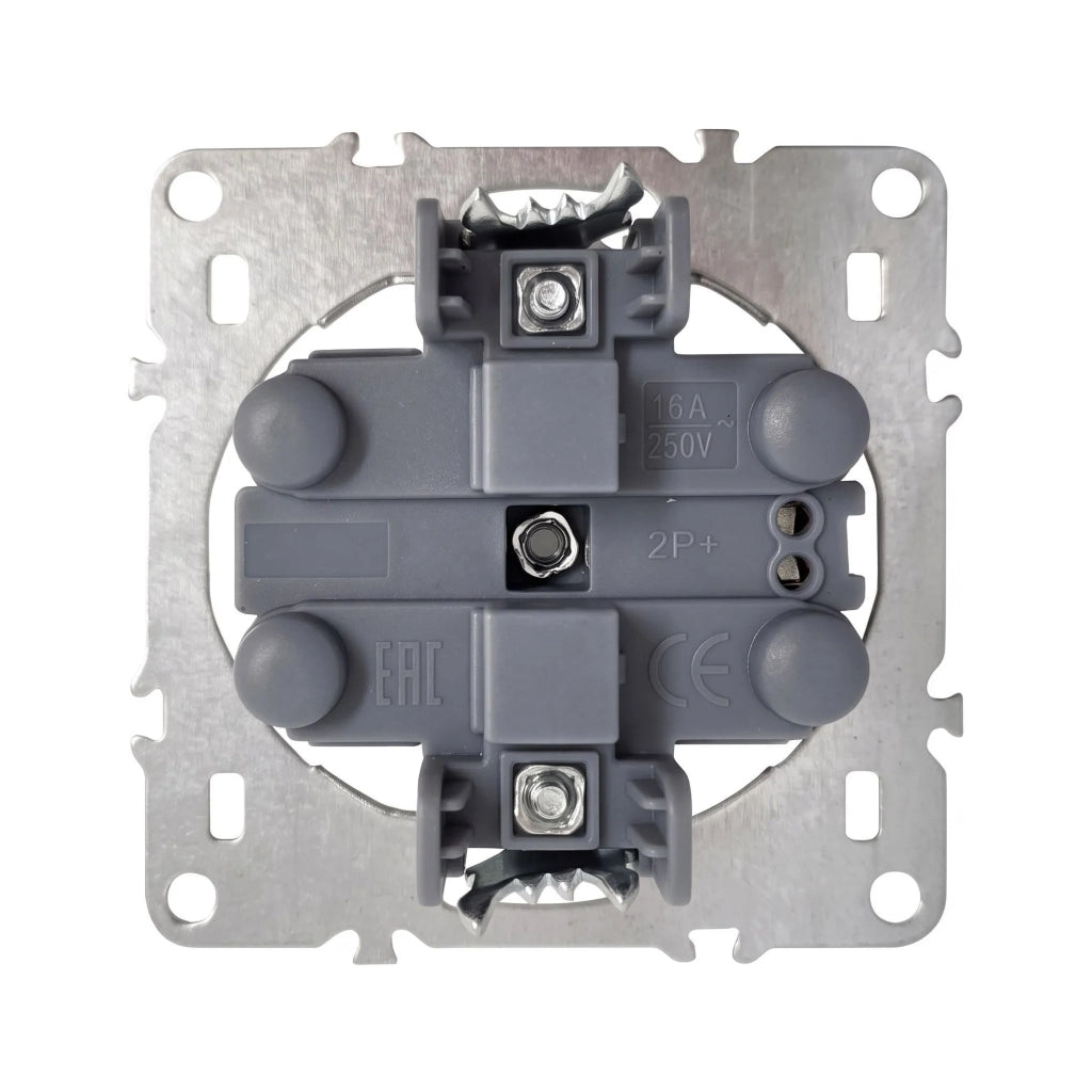 Presa Doppia Con Messa A Terra Oste Jnh002-g Grey