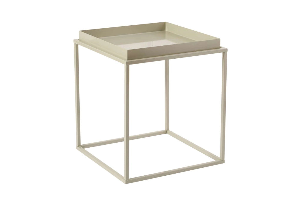 Tavolino in metallo "Koala" 45 x 45 x 52 cm - Taupe