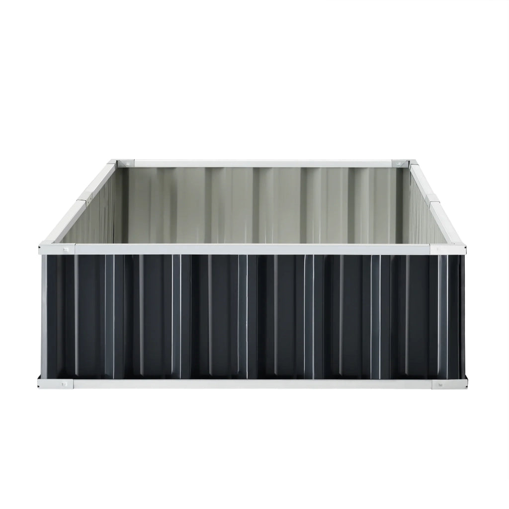 Fioriera rettangolare in acciaio zincato 174 x 90 x 30 cm antracite 03_0007191