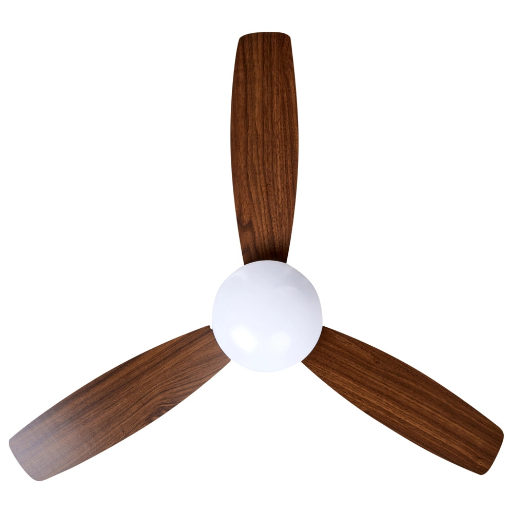 Ventilatore da soffitto con luce LED Marrone scuro Materiale sintetico Telecomando Timer