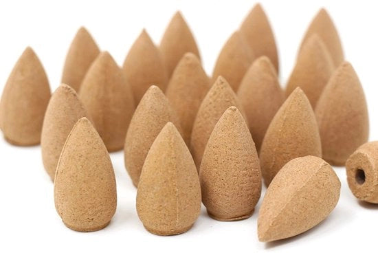 Set di 100 cilindri di incenso - Profumo naturale - Sandalo - Terapia aromatica - Rilascio ritardato - Relax e benessere - Incenso