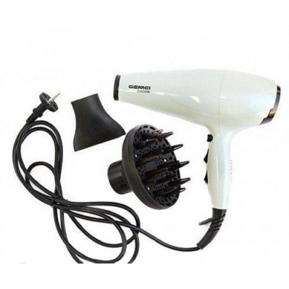 Trade Shop - Asciugacapelli Professionale Phon 2400 Watt Styling Capelli Diffussore Gm-105 -