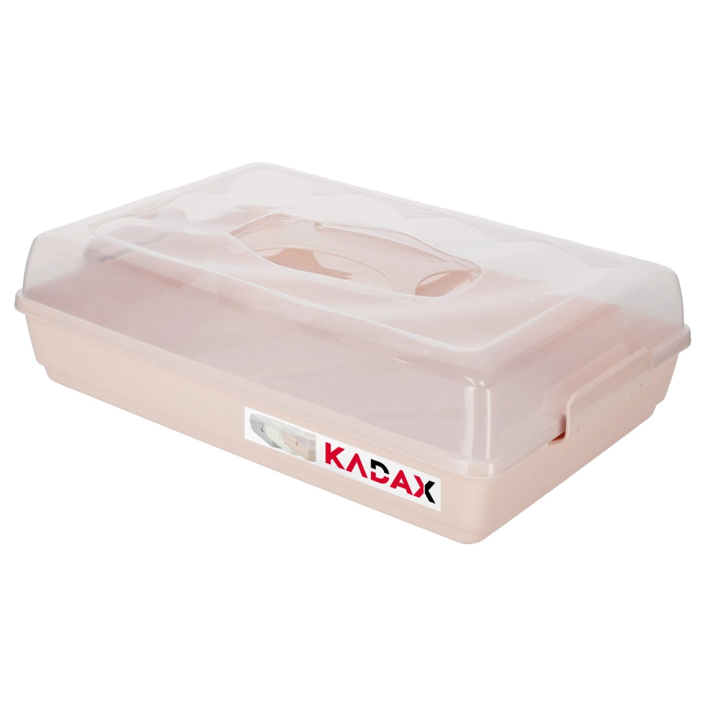 Contenitore in plastica KADAX per torte, pasticcini, scatola per torte, rettangolare, grande