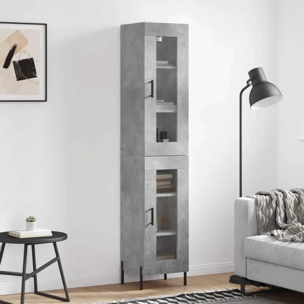Credenza Grigio Cemento 34,5x34x180 cm in Legno Multistrato 3199437
