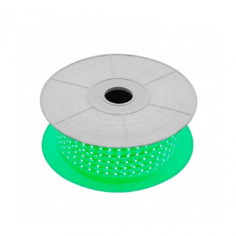 Trade Shop - Strisce Led Gommate Smd 2835 A 220v Da 5mm Bobina Stripled 100mt 2835-120 Colore - -verde      -
