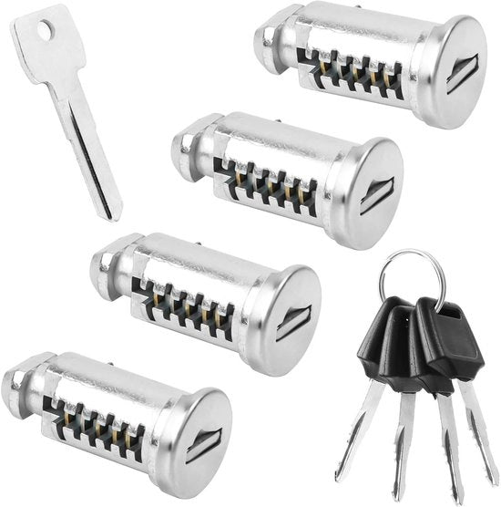 Dakcoprimo Universale - 4 Pezzi - Inclusi Chiavi - Cilindri di Alta Qualità - Montaggio Facile - Massima Sicurezza
