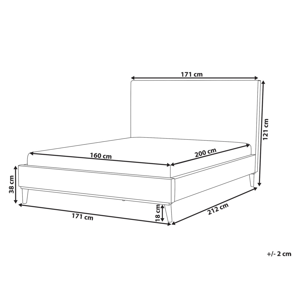 Letto imbottito in velluto blu 180 x 200 con struttura imbottita a nido d'ape trapuntato stile classico