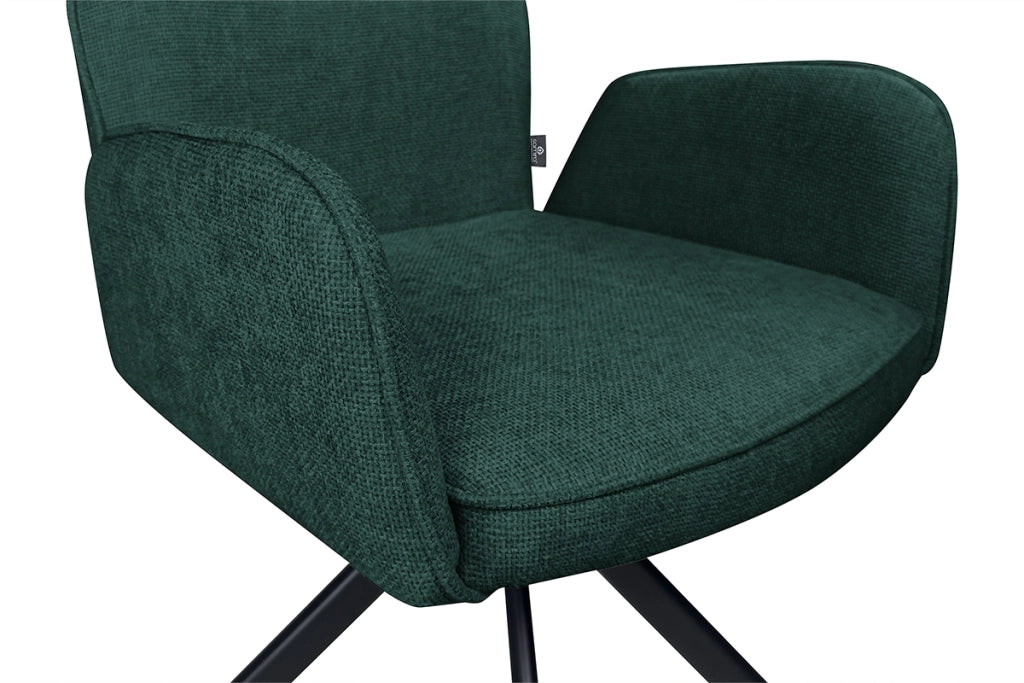 Sedia ufficio in tessuto, poltrona girevole verde abete – Oslo