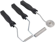 Kit di laminazione a rulli in vetro di fibra con 3 rulli - Materiale: alluminio/ABS - Strumento per rimuovere bolle - Kit di rulli per laminare - Lunghezza totale 31cm - Peso 323g