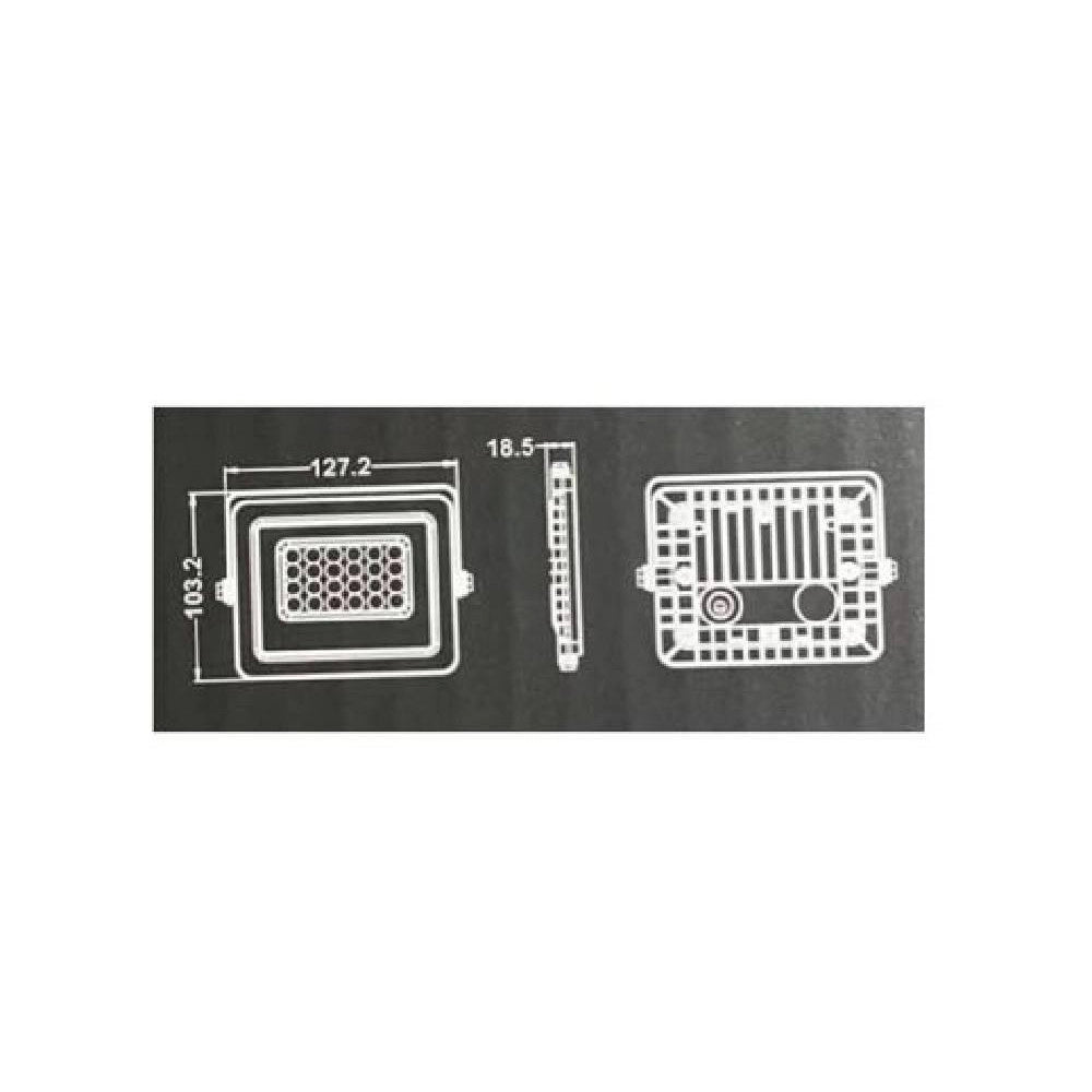 Trade Shop - Faretto Led Proiettore Slim Esterno Grigio 20w Ip65 Luce 6500k 4000k 3000k Fs20w -