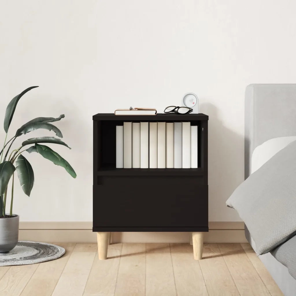 Comodini 2 pz-Set di 2 Tavolino da notte Nero 40x35x50 cm 396158