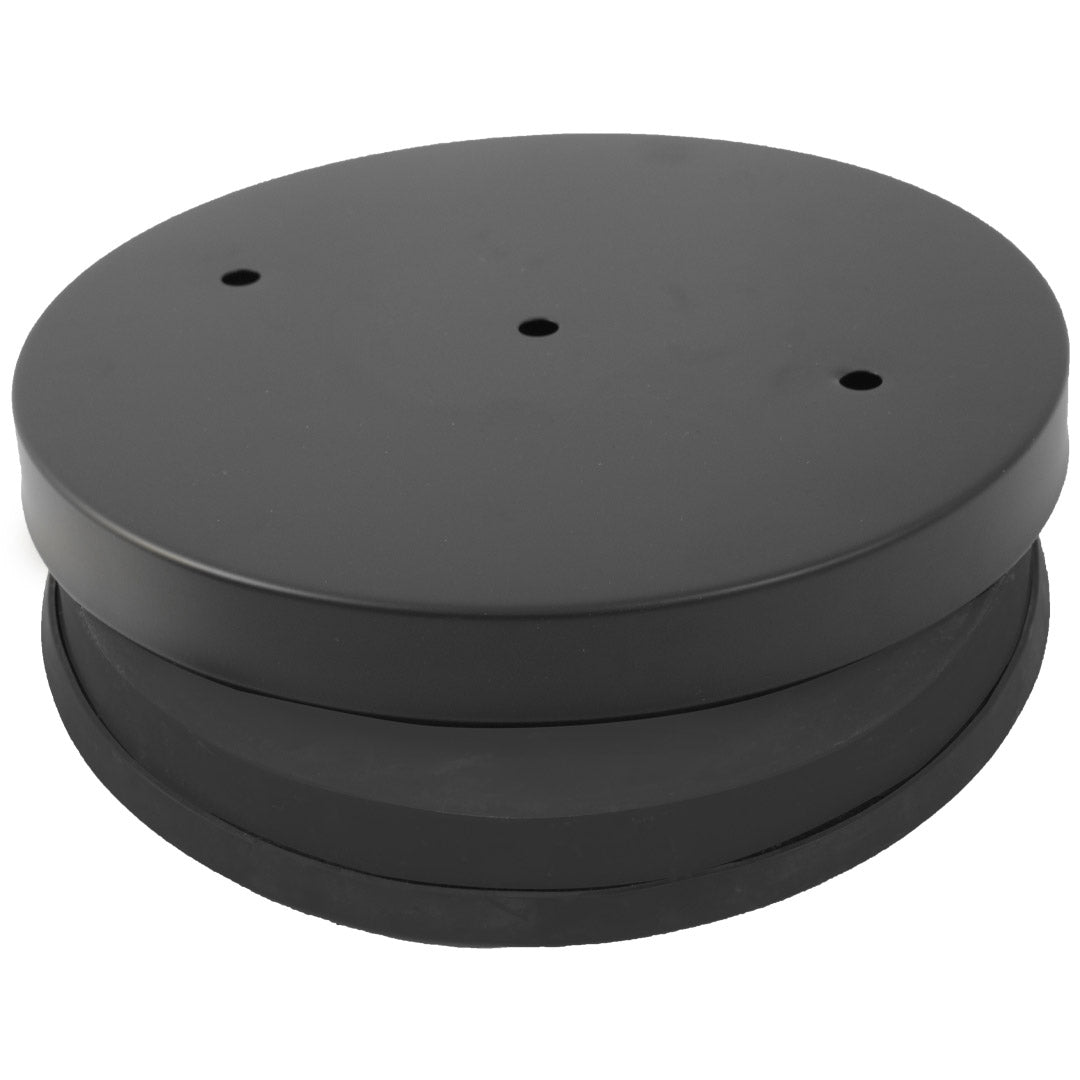 Posacenere a Colonna Ø32 cm in Metallo Nero Opaco 1,9L per Esterno