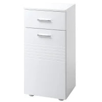 kleankin Mobile Bagno in Legno con Cassetto e Armadietto 1 Anta con Mensole, 35x30x77.5cm