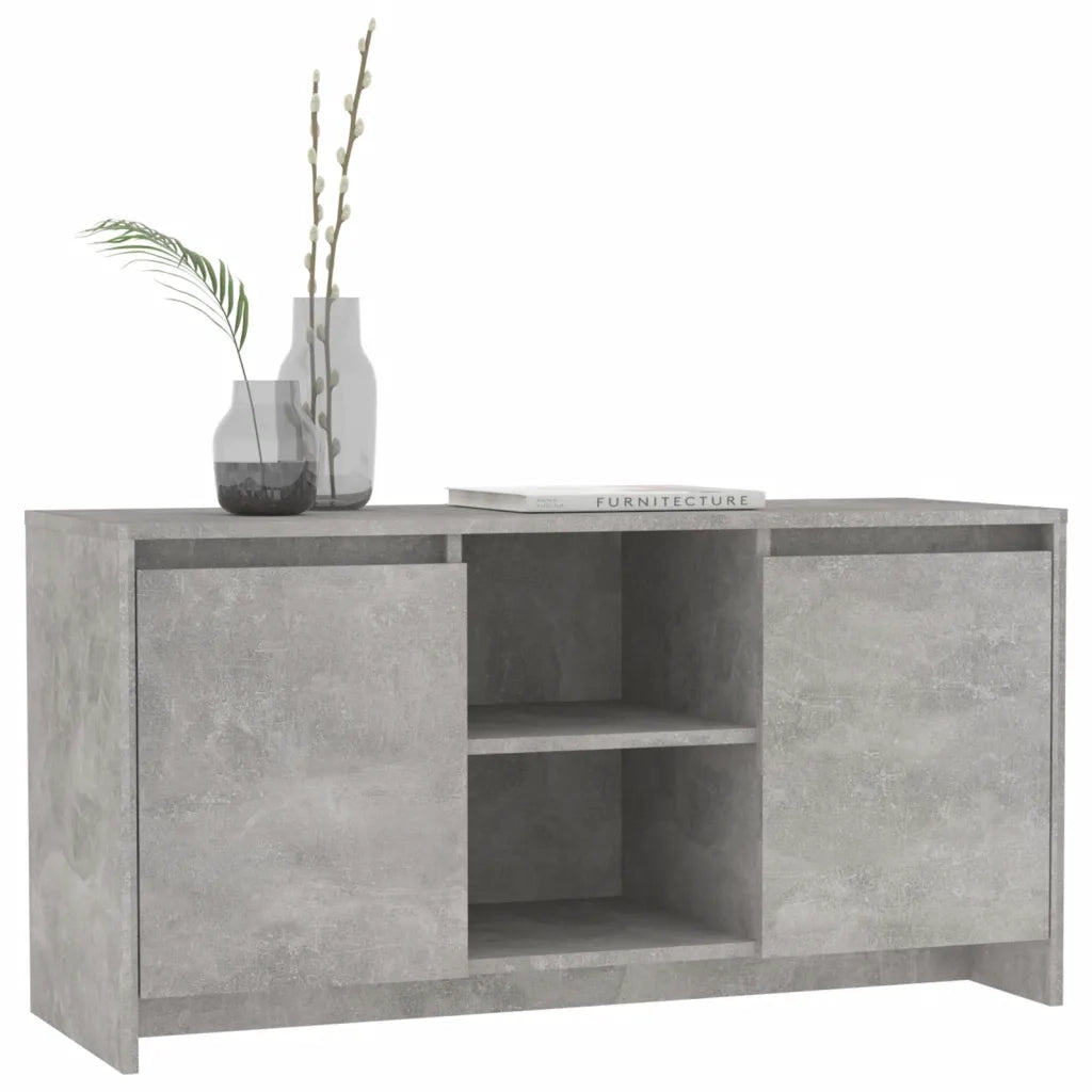 Mobile Porta TV Grigio Cemento 102x37,5x52,5 cm in Truciolato