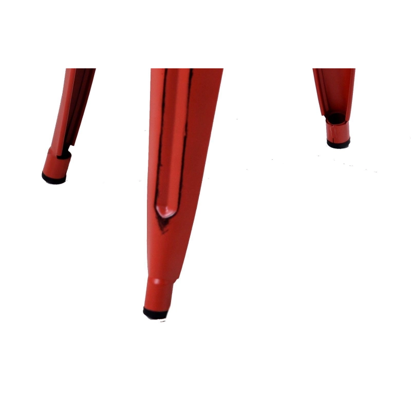 Sgabello ferro bristol rosso cm 39x39h45