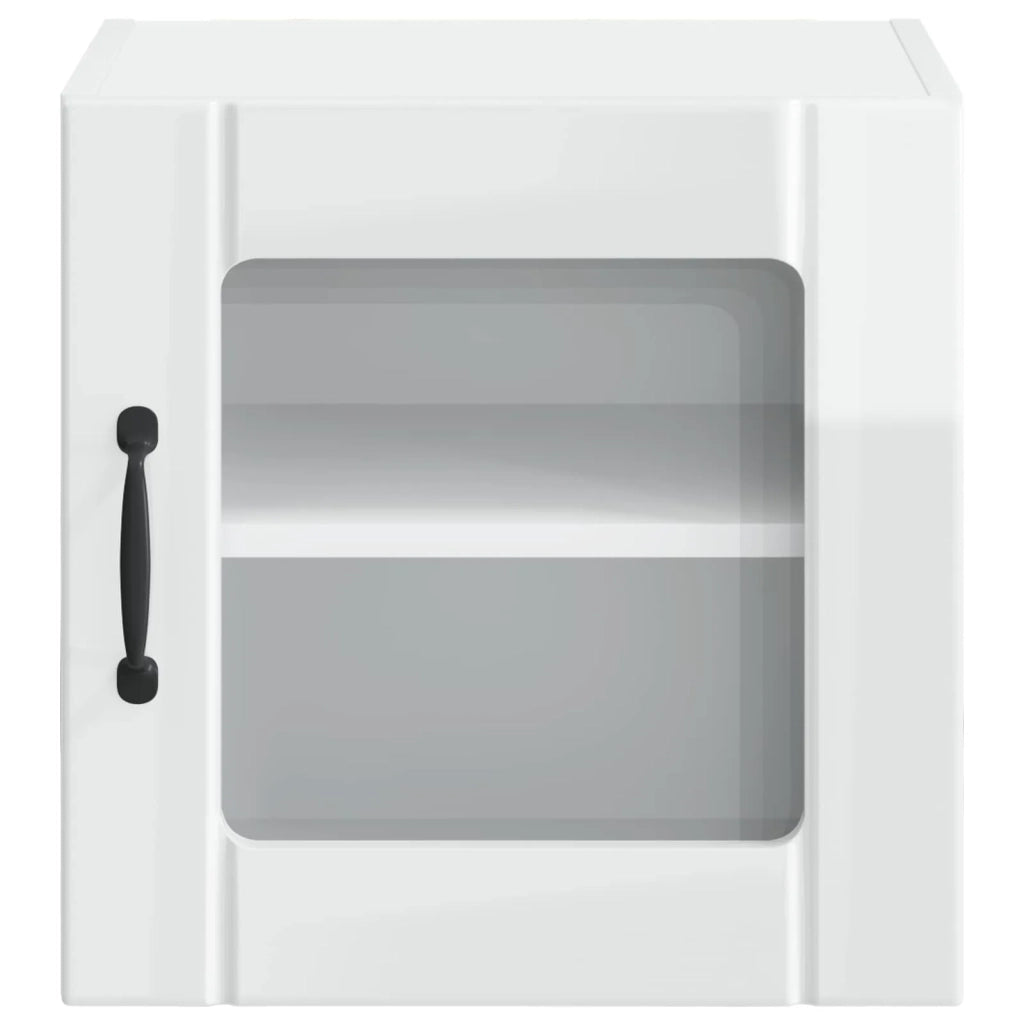 Mobile in vetro da parete LUCCA 2 pcs Bianco Lucido