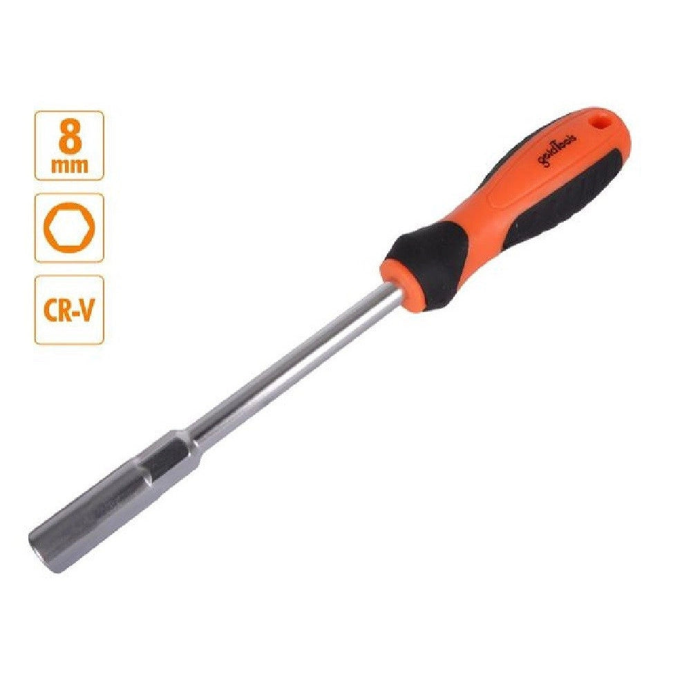 Trade Shop - Chiave A Bussola Esagonale 8 Mm Cacciavite Cr-v Con Impugnatura Ergonomica 94865 -