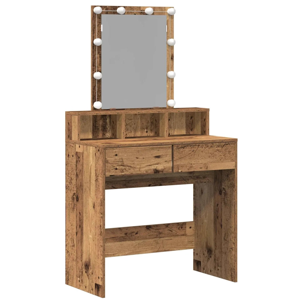 Toeletta | Tavolo da Trucco con cassetto Legno vecchio 80 x 41 x 144.5 cm