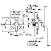 Miscelatore vasca doccia  monocomando con deviatore-Grohe