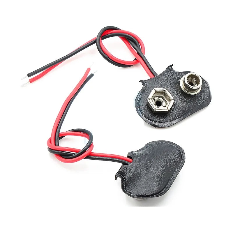 Adattatore Batteria 9V DC Rosfix – Connettore per Progetti DIY ed Elettronica | Lunghezza Cavo 15 cm